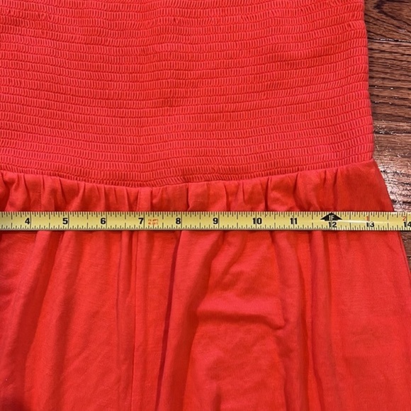 NWOT BRIGHT SUMMER CORAL STRAPLESS FLARE LEG JUMPSUIT - SIZE S - Picture 15 of 16
